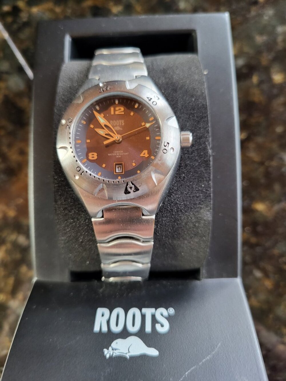 NIB Ladies Roots Watch - Stainless Steel! Needs new battery!!